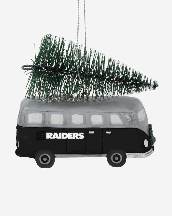 Las Vegas Raiders Retro Bus With Tree Ornament FOCO - FOCO.com
