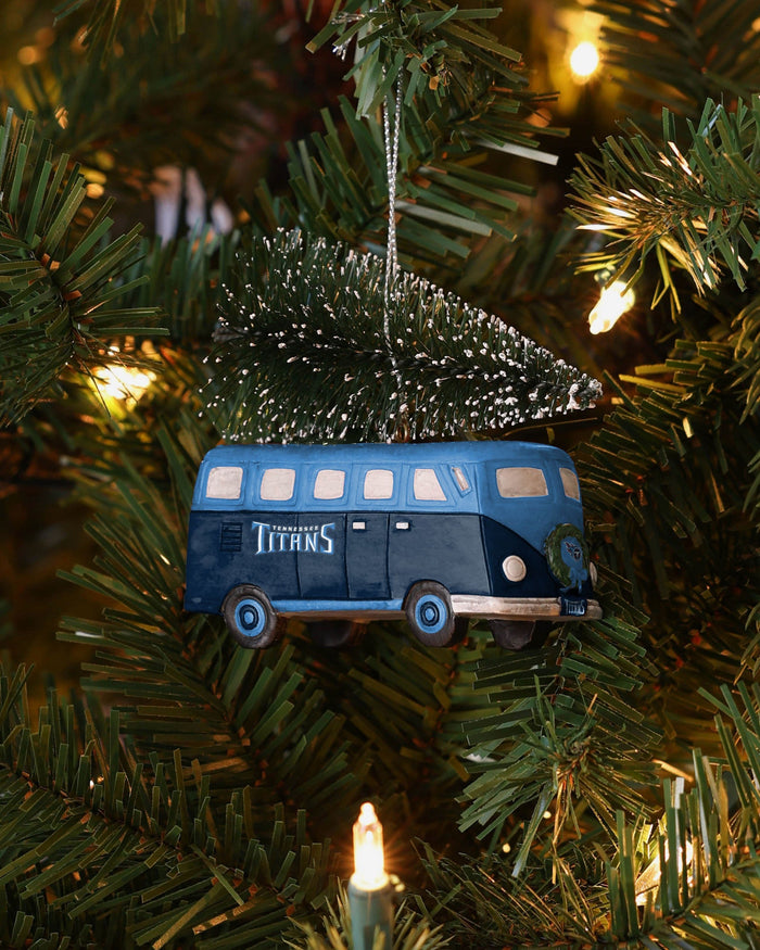 Tennessee Titans Retro Bus With Tree Ornament Foco - FOCO.com