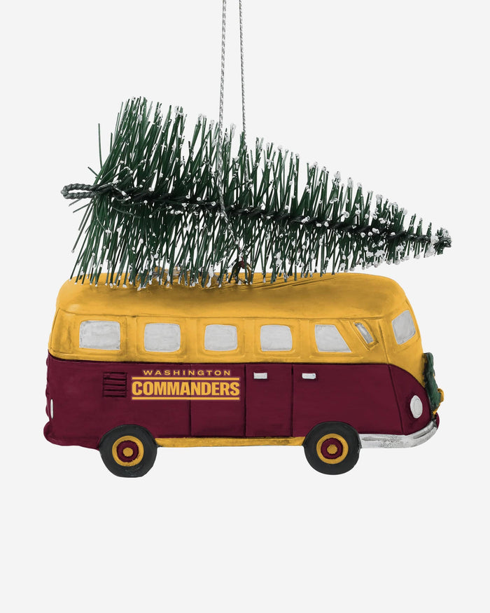 Washington Commanders Retro Bus With Tree Ornament FOCO - FOCO.com