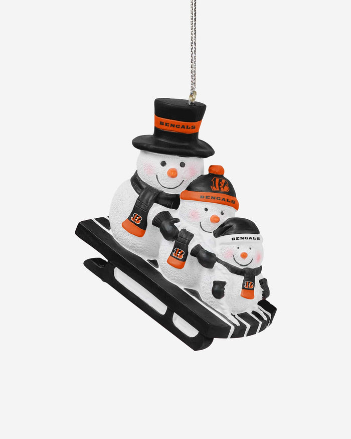 Cincinnati Bengals Sledding Snowmen Ornament FOCO - FOCO.com