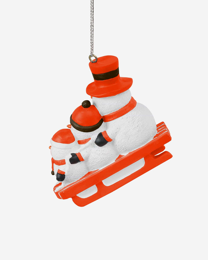 Cleveland Browns Sledding Snowmen Ornament FOCO - FOCO.com