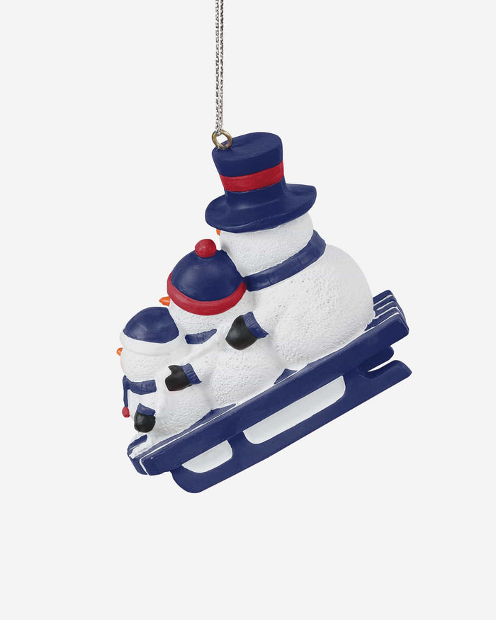 New York Giants Sledding Snowmen Ornament FOCO - FOCO.com