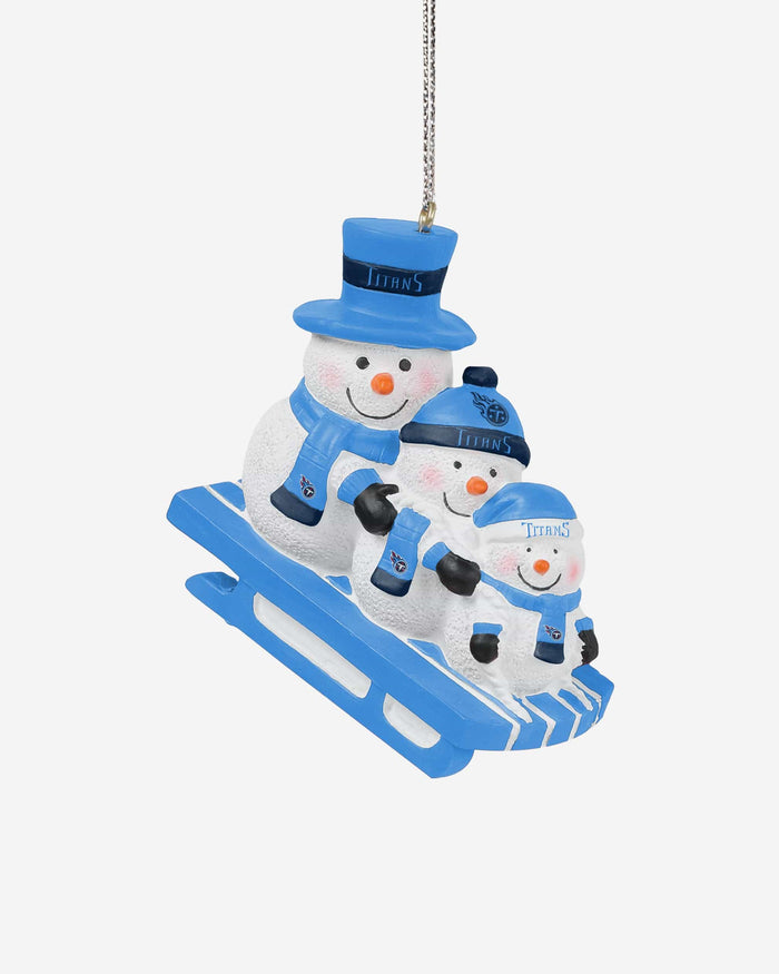 Tennessee Titans Sledding Snowmen Ornament FOCO - FOCO.com