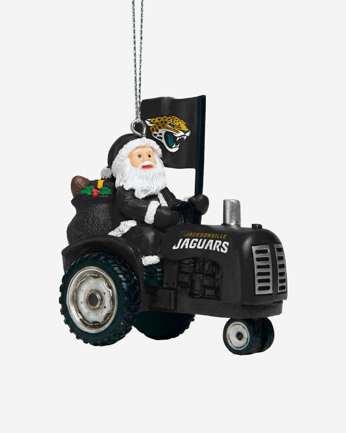 Jacksonville Jaguars Santa Riding Tractor Ornament FOCO - FOCO.com