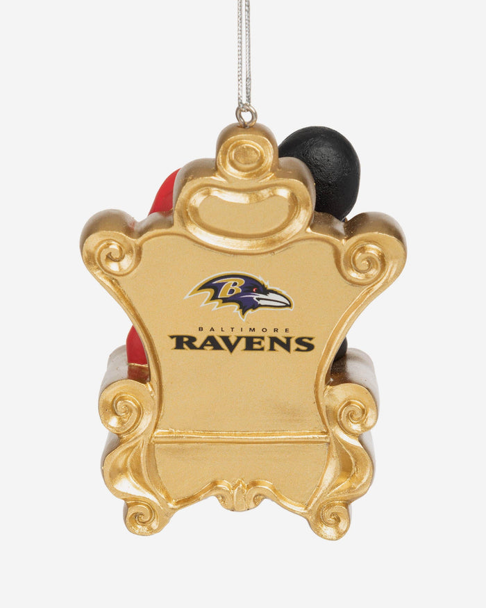 Poe Baltimore Ravens Mascot On Santa's Lap Ornament FOCO - FOCO.com