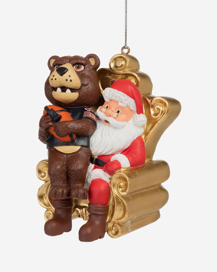 Staley Da Bear Chicago Bears Mascot On Santa's Lap Ornament FOCO - FOCO.com