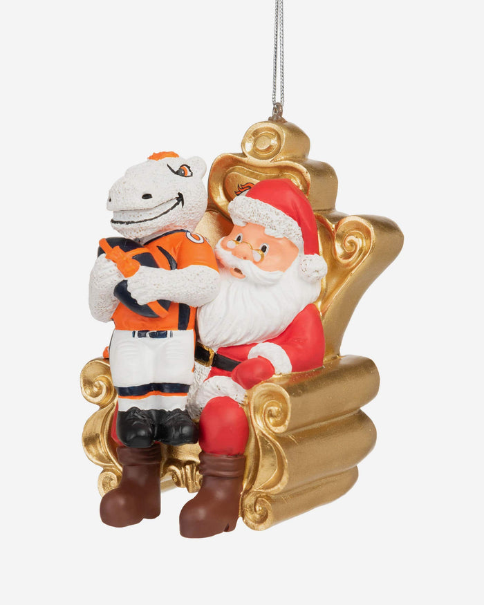 Miles Denver Broncos Mascot On Santa's Lap Ornament FOCO - FOCO.com