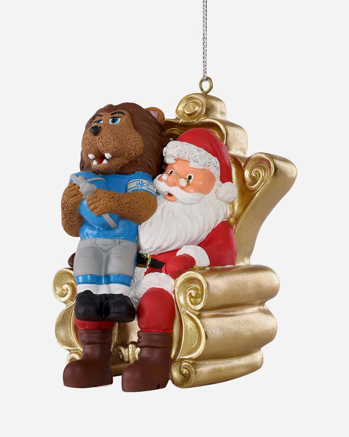 Roary Detroit Lions Mascot On Santa's Lap Ornament Foco - FOCO.com