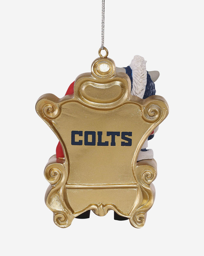 Blue Indianapolis Colts Mascot On Santa's Lap Ornament Foco - FOCO.com