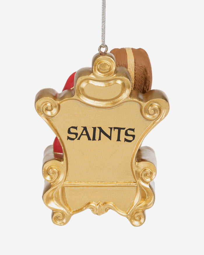 Gumbo New Orleans Saints Mascot On Santa's Lap Ornament FOCO - FOCO.com