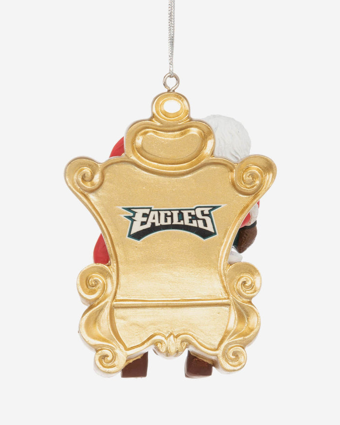 Swoop Philadelphia Eagles Mascot On Santa's Lap Ornament FOCO - FOCO.com