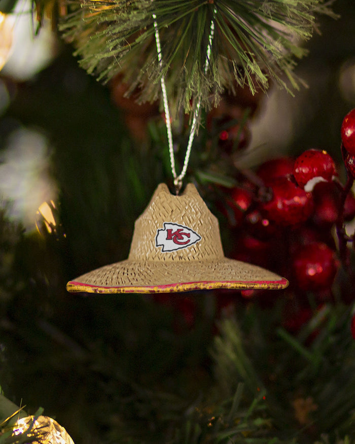 Kansas City Chiefs Straw Hat Ornament FOCO - FOCO.com