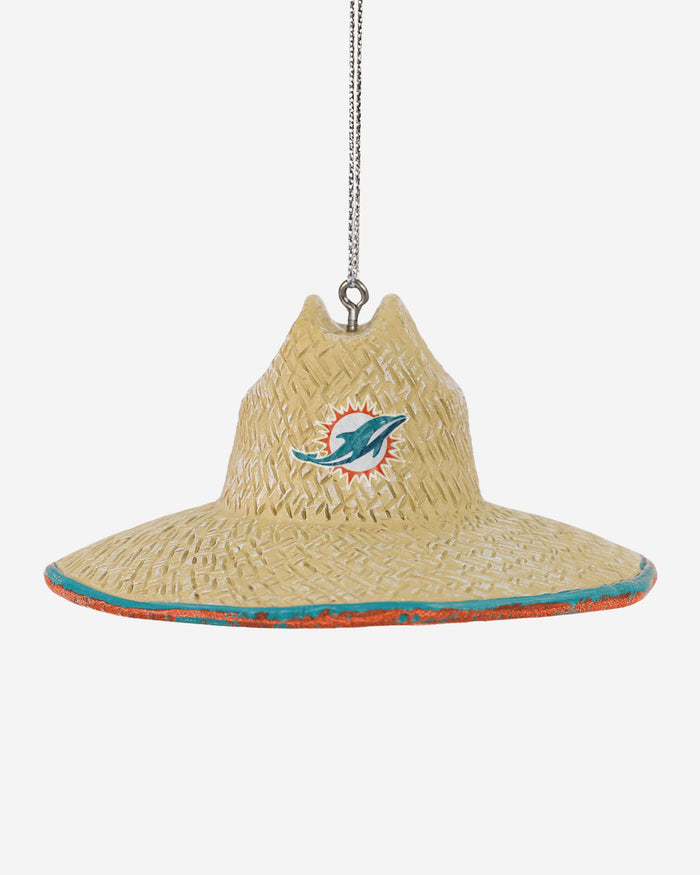 Miami Dolphins Straw Hat Ornament FOCO - FOCO.com