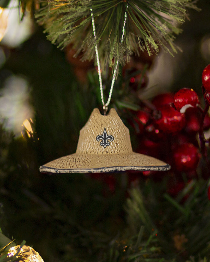 New Orleans Saints Straw Hat Ornament FOCO - FOCO.com