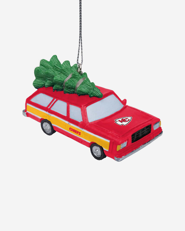 Kansas City Chiefs Station Wagon With Tree Ornament FOCO - FOCO.com