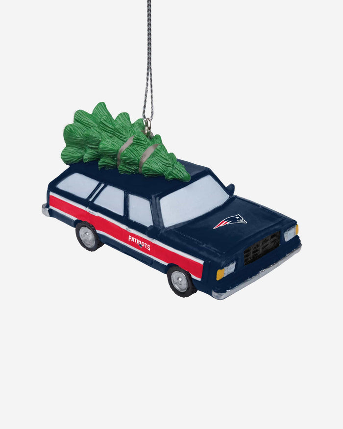 New England Patriots Station Wagon With Tree Ornament FOCO - FOCO.com