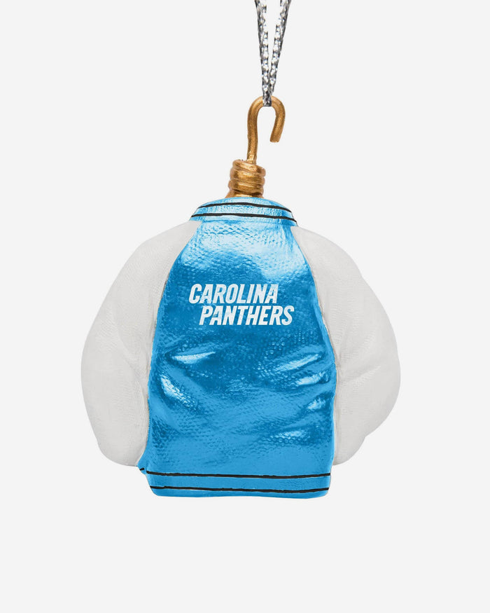 Carolina Panthers Varsity Jacket Ornament FOCO - FOCO.com