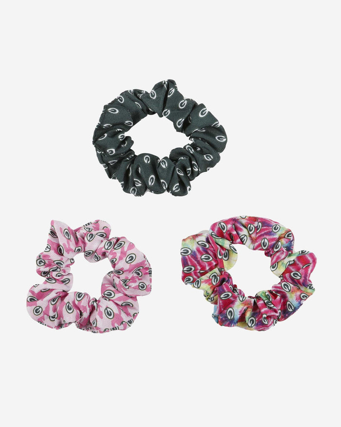 Green Bay Packers Mini Print 3 Pack Scrunchies FOCO - FOCO.com