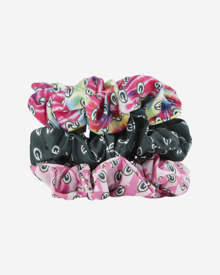 Green Bay Packers Mini Print 3 Pack Scrunchies FOCO - FOCO.com