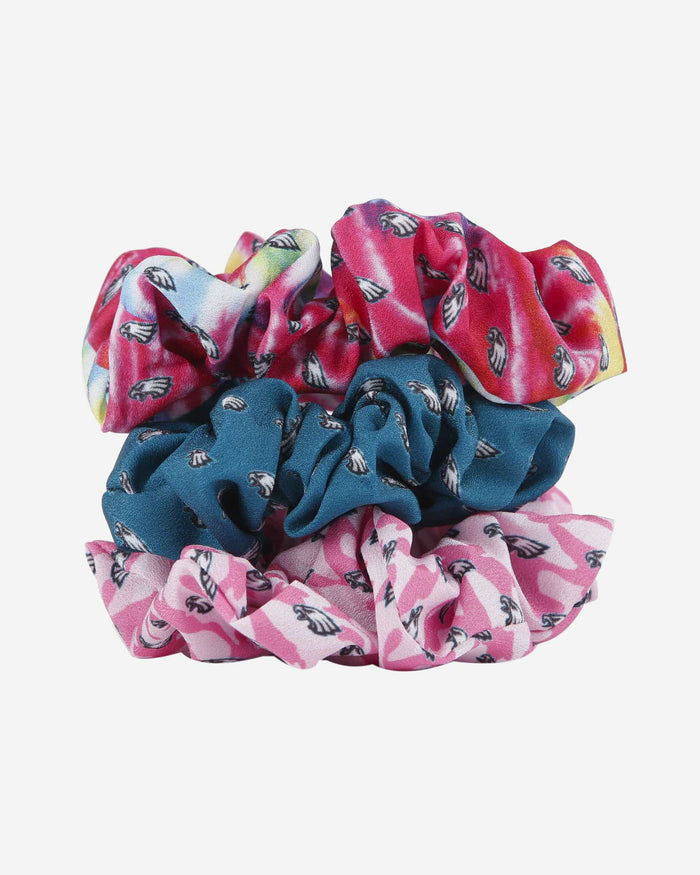 Philadelphia Eagles Mini Print 3 Pack Scrunchies FOCO - FOCO.com