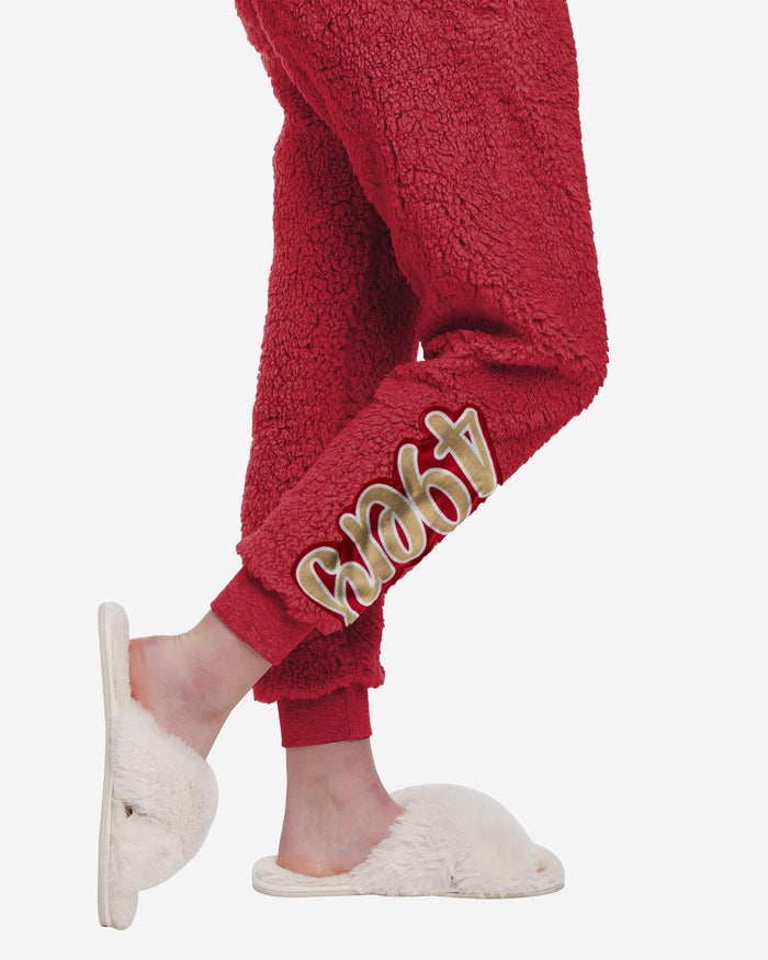 San Francisco 49ers Womens Sherpa Lounge Set FOCO - FOCO.com