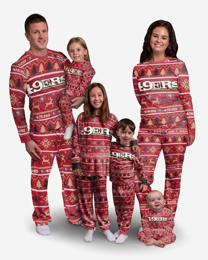 San Francisco 49ers Womens Family Holiday Pajamas FOCO - FOCO.com