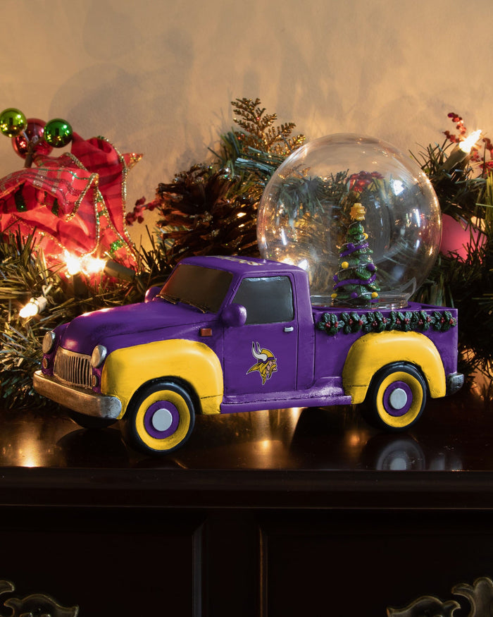 Minnesota Vikings Pickup Truck Snow Globe FOCO - FOCO.com