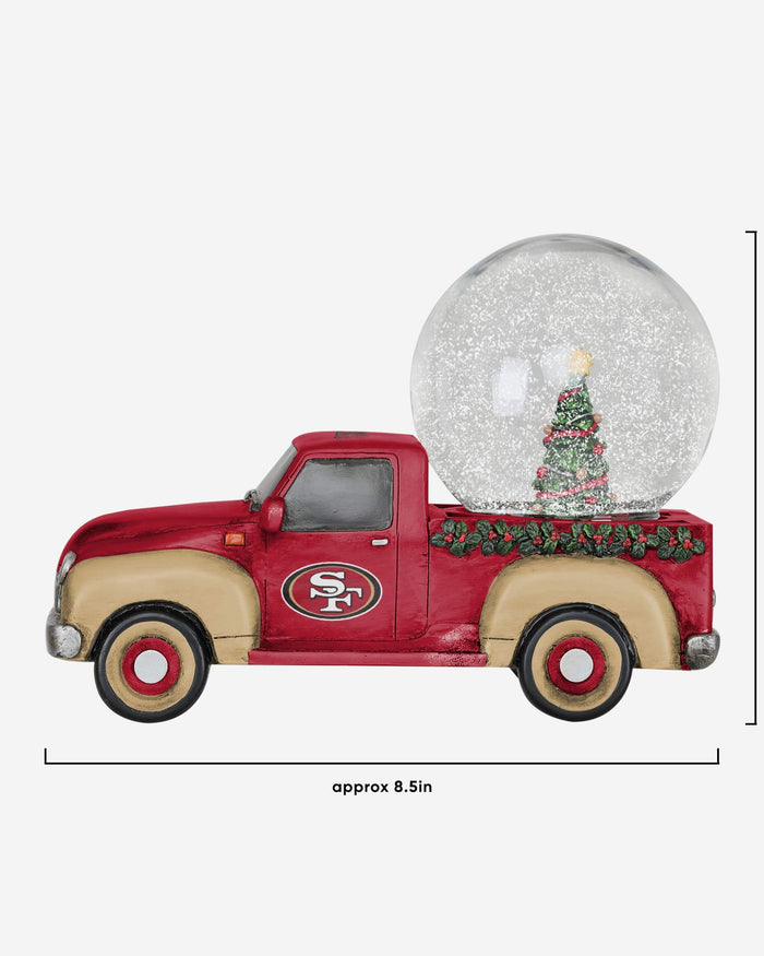 San Francisco 49ers Pickup Truck Snow Globe FOCO - FOCO.com