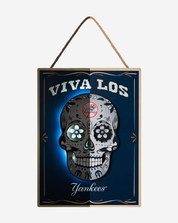 New York Yankees Day Of The Dead LED Sign FOCO - FOCO.com