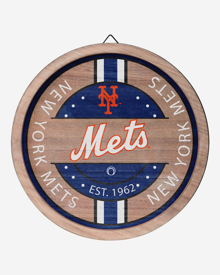 New York Mets Wooden Barrel Sign FOCO - FOCO.com
