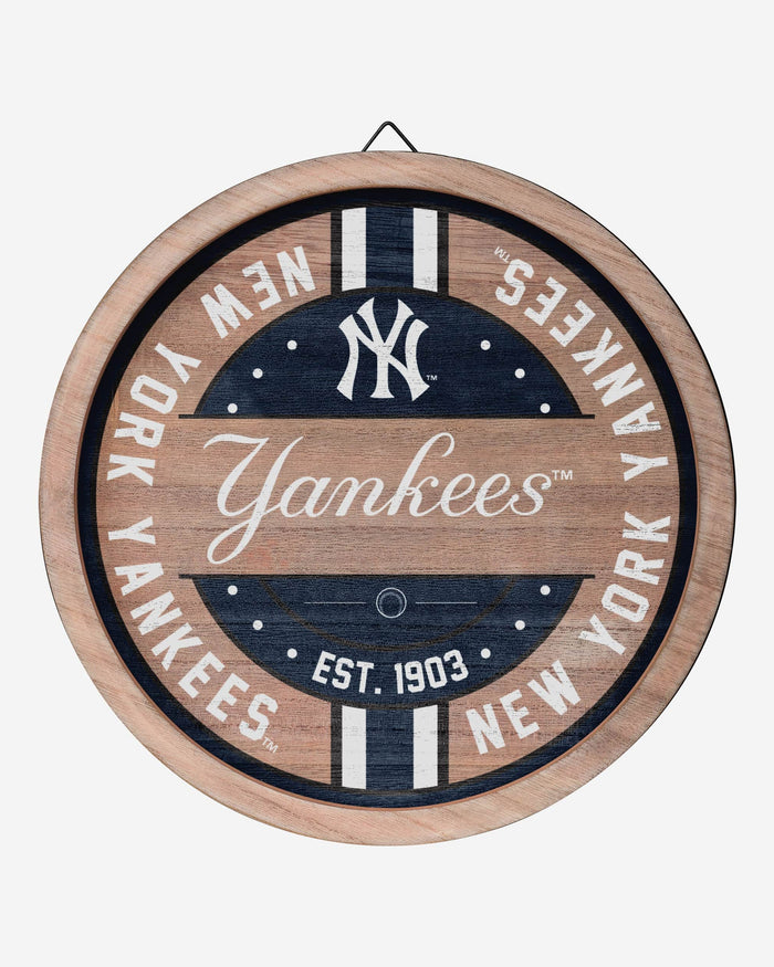 New York Yankees Wooden Barrel Sign FOCO - FOCO.com