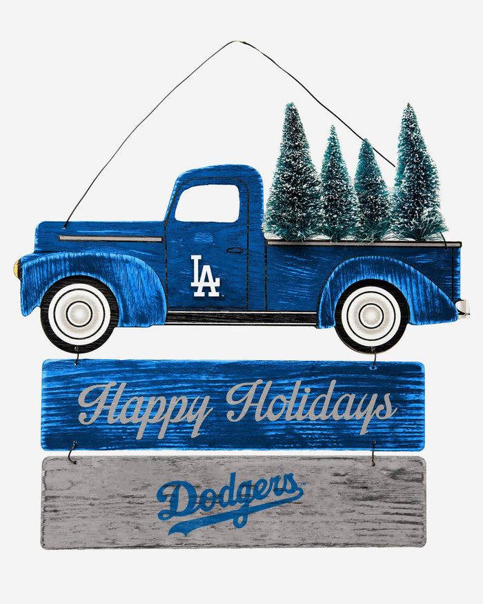 Los Angeles Dodgers Wooden Truck With Tree Sign FOCO - FOCO.com