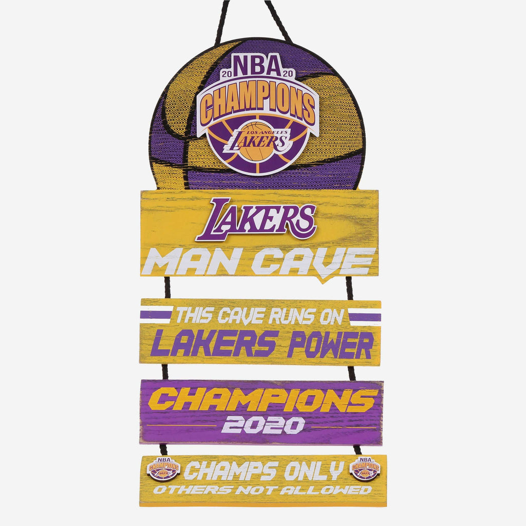 Los Angeles Lakers 2020 NBA Champions Mancave Sign FOCO - FOCO.com