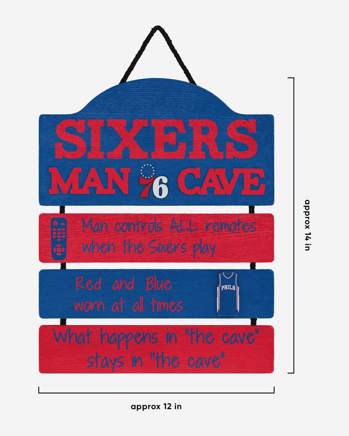 Philadelphia 76ers Mancave Sign FOCO - FOCO.com