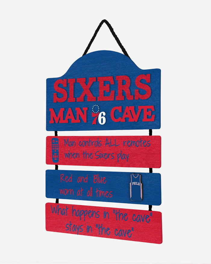 Philadelphia 76ers Mancave Sign FOCO - FOCO.com