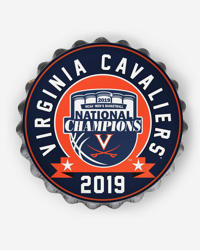 Virginia Cavaliers 2019 NCAA Mens Basketball National Champions Bottle Cap Wall Sign FOCO - FOCO.com