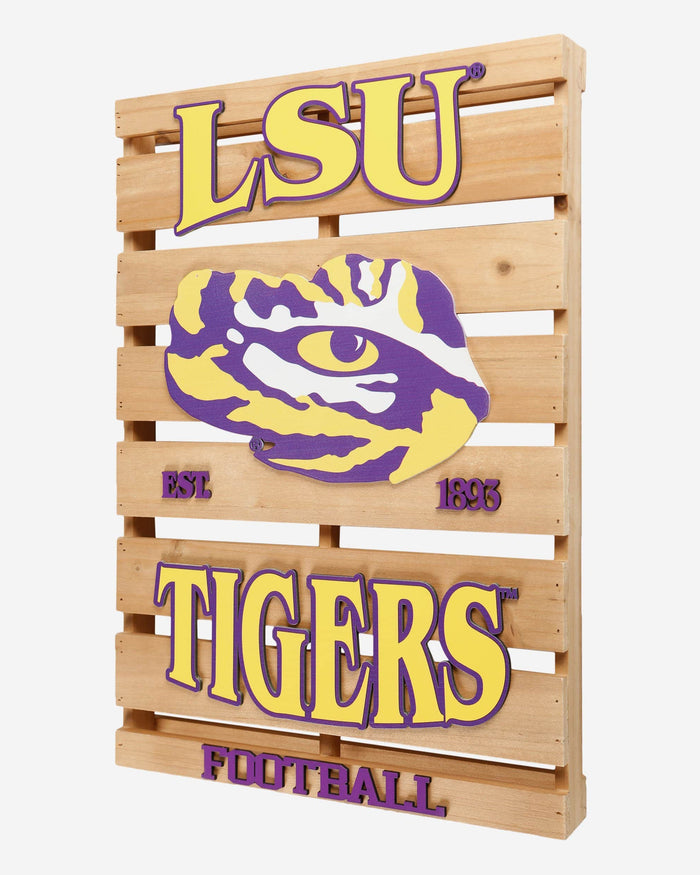 LSU Tigers Wood Pallet Sign FOCO - FOCO.com