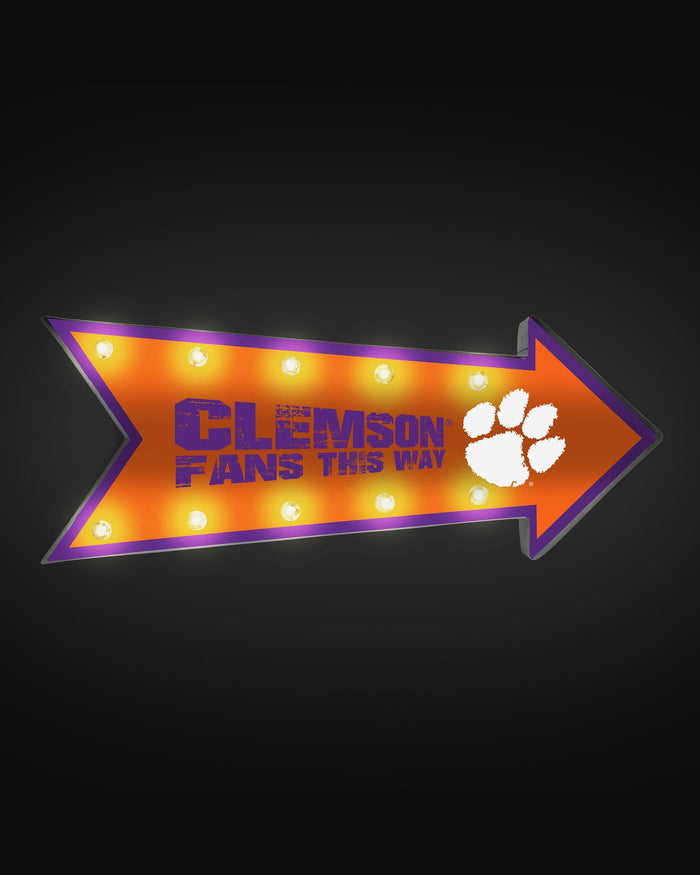 Clemson Tigers Arrow Marquee Sign FOCO - FOCO.com