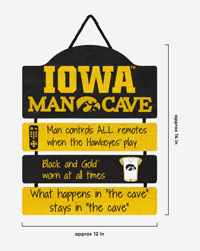 Iowa Hawkeyes Mancave Sign FOCO - FOCO.com