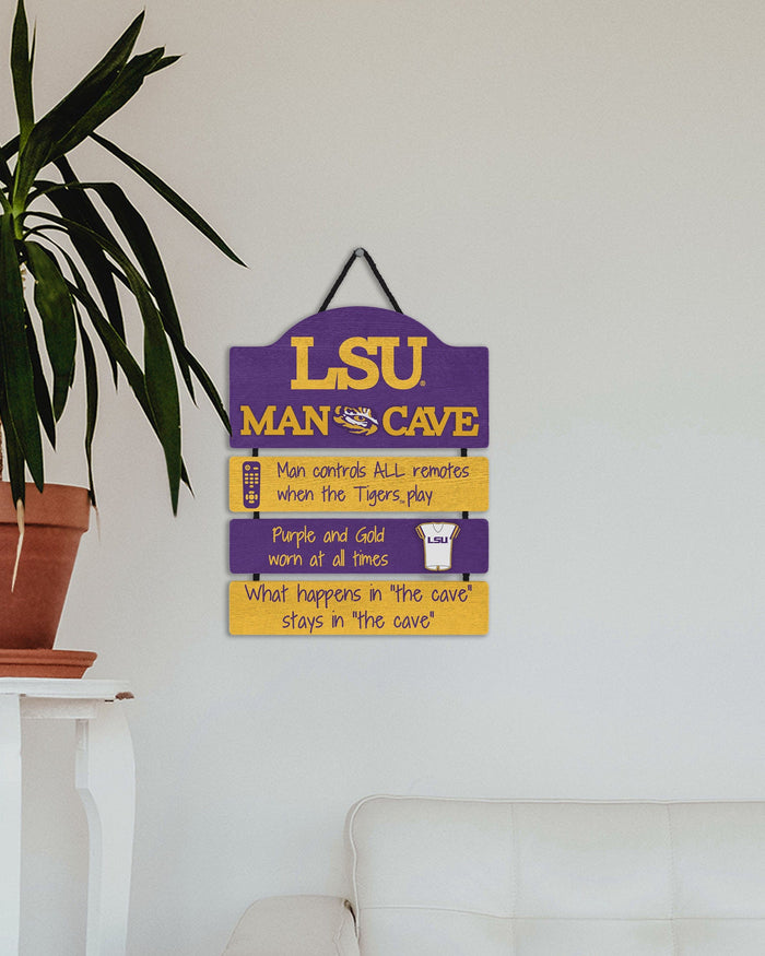 LSU Tigers Mancave Sign FOCO - FOCO.com