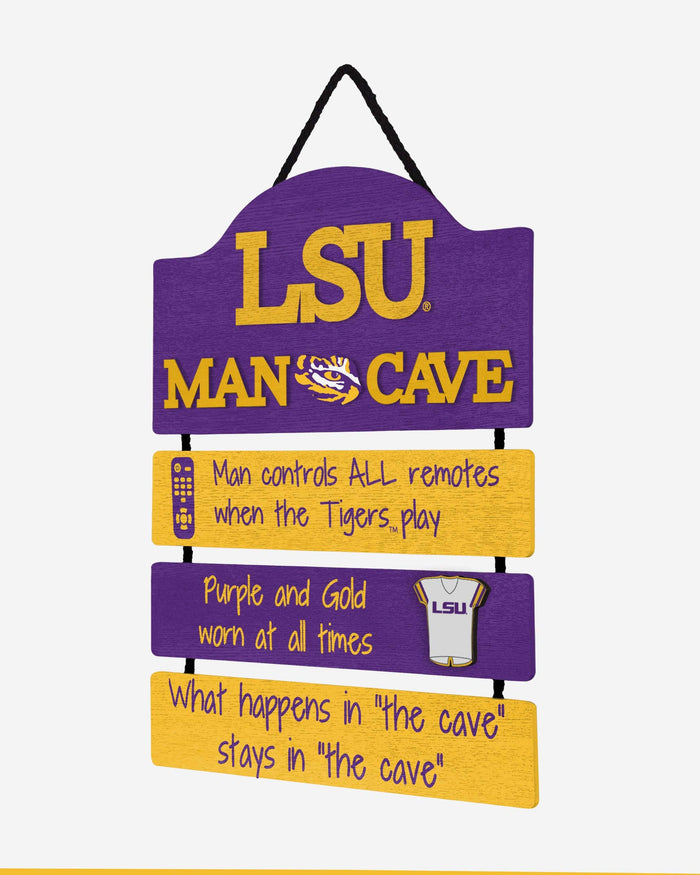 LSU Tigers Mancave Sign FOCO - FOCO.com