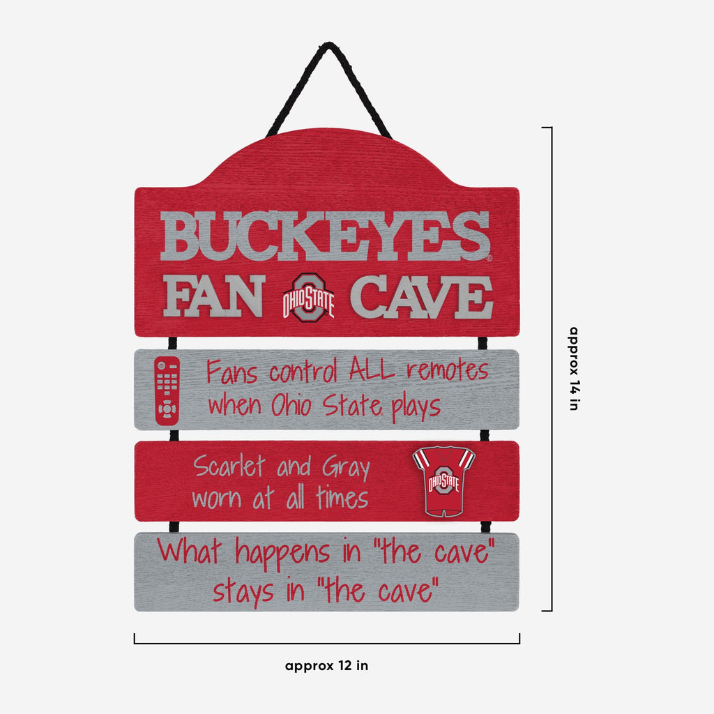 Ohio State Buckeyes Mancave Sign FOCO