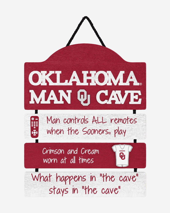 Oklahoma Sooners Mancave Sign FOCO - FOCO.com