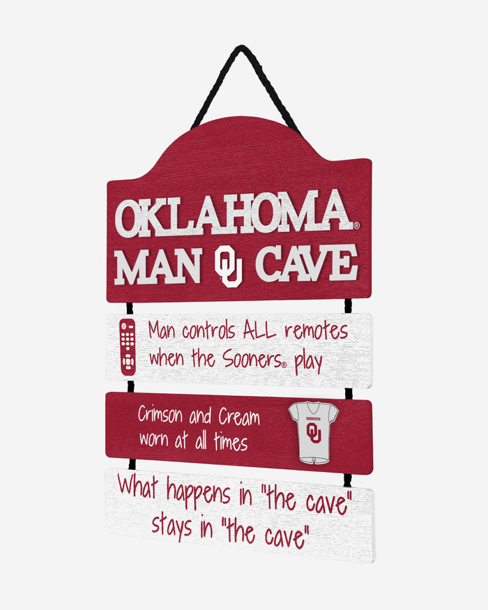 Oklahoma Sooners Mancave Sign FOCO - FOCO.com