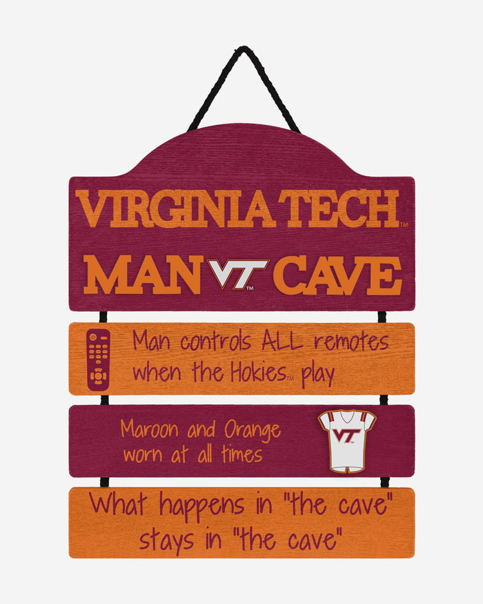 Virginia Tech Hokies Mancave Sign FOCO - FOCO.com