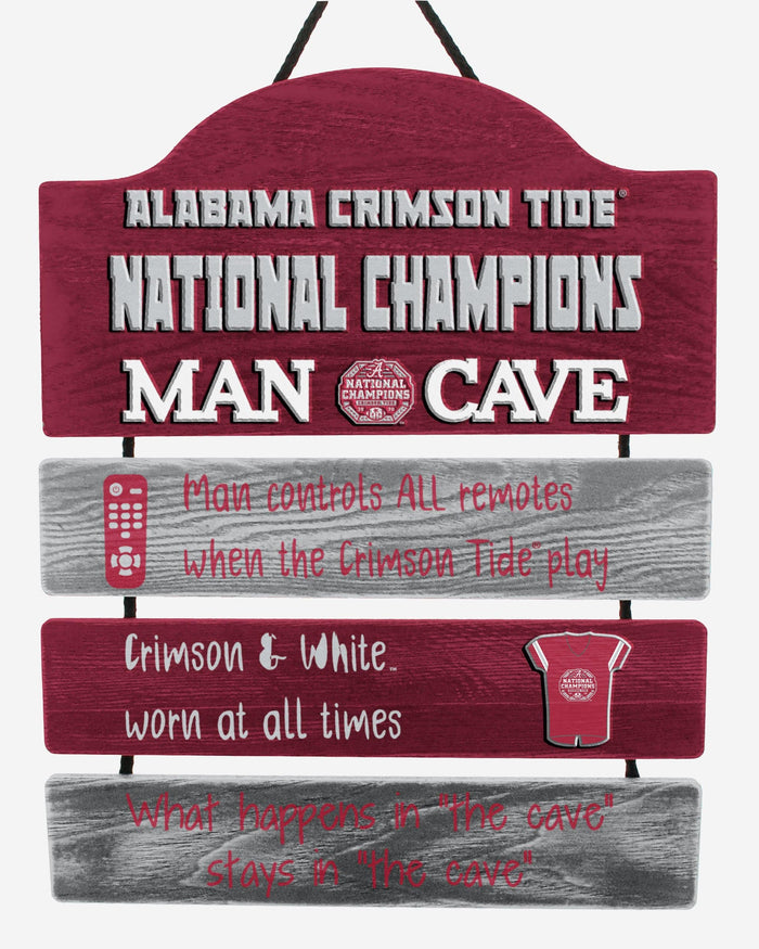 Alabama Crimson Tide 2020 Football National Champions Mancave Sign FOCO - FOCO.com