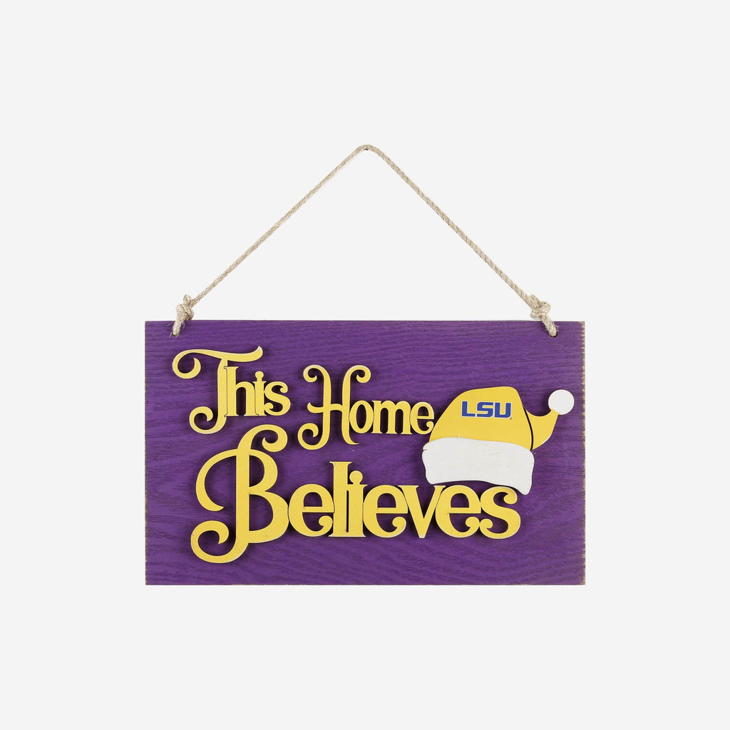 LSU Tigers This Home Believes Wall Sign FOCO - FOCO.com