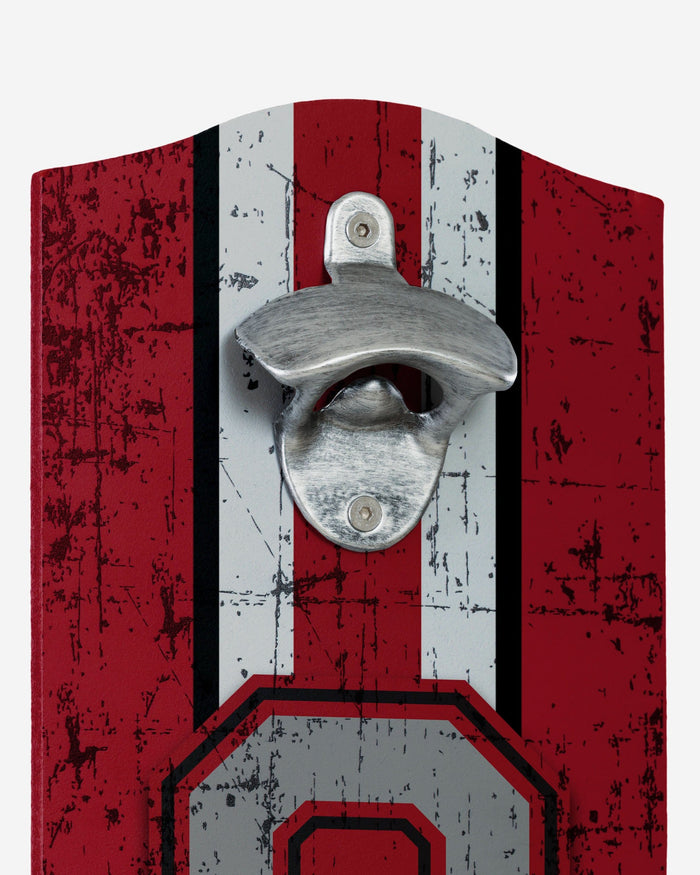Ohio State Buckeyes Wooden Bottle Cap Opener Sign FOCO - FOCO.com