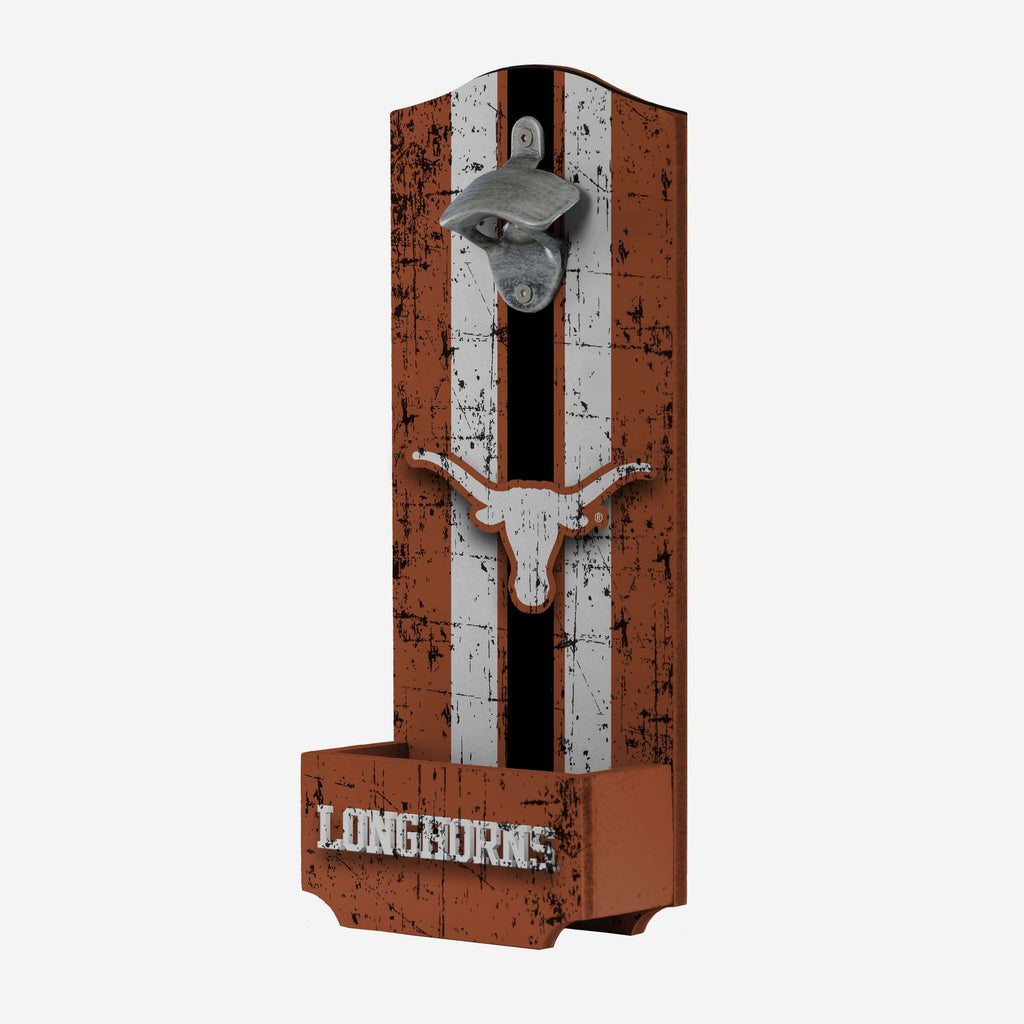 Texas Longhorns Wooden Bottle Cap Opener Sign FOCO - FOCO.com