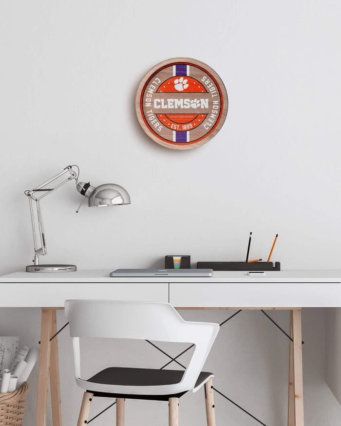 Clemson Tigers Wooden Barrel Sign FOCO - FOCO.com